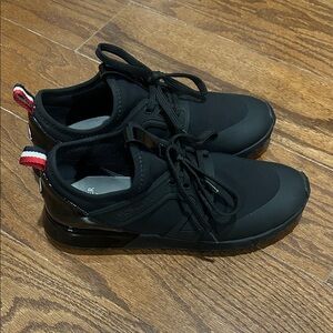 Moncler Black Sneakers with Red and White Accents